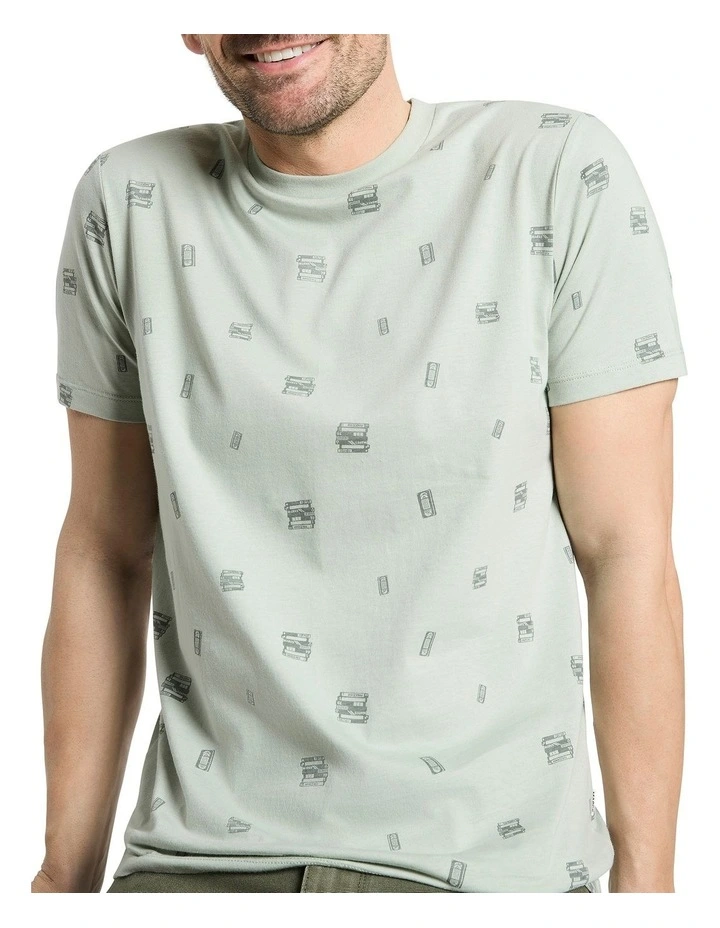 Give And Tape Tee in Seafoam