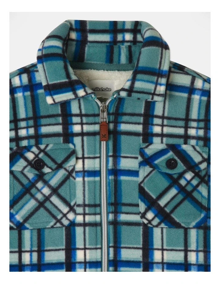 Polar Fleece Shacket in Teal