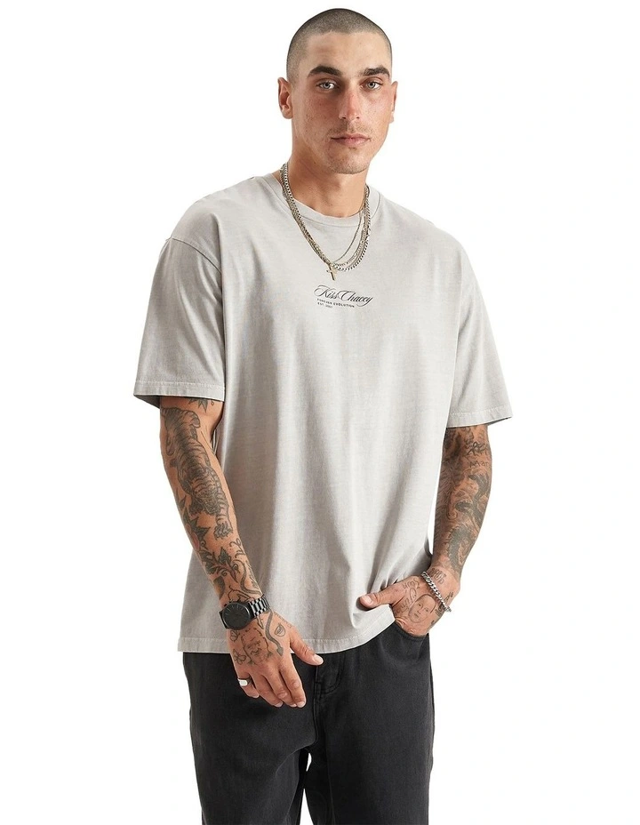 East-7 Heavy Box Fit Tee in Pigment Dove