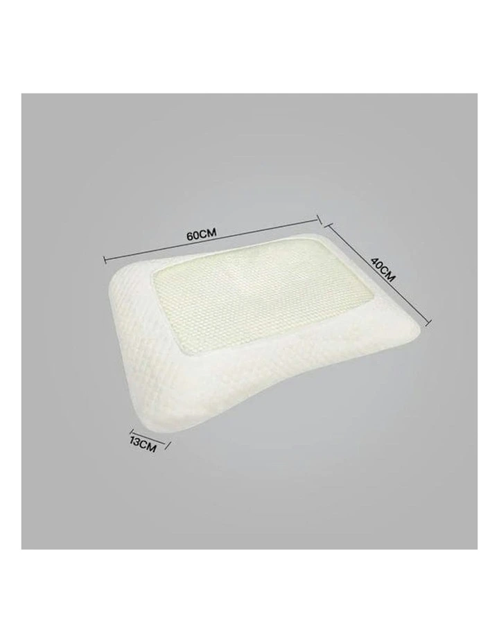 Premium Cool Gel Neck Relief Memory Foam Pillow in White