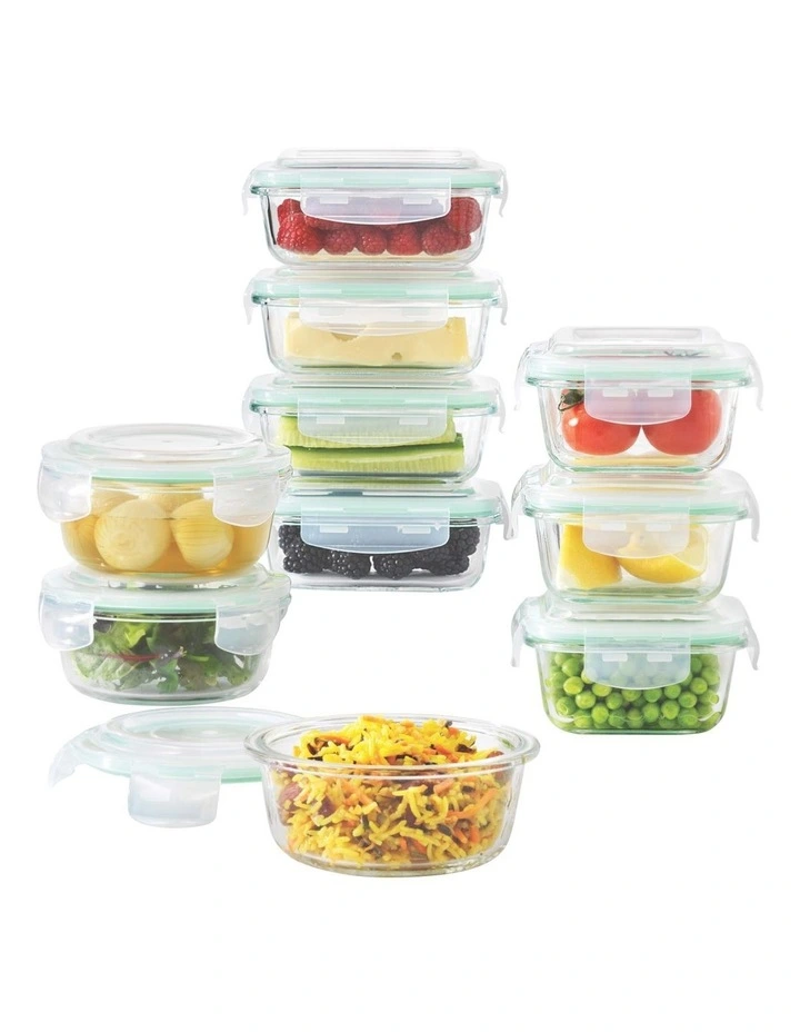Storage Set with Clip Top 10 Piece in Clear