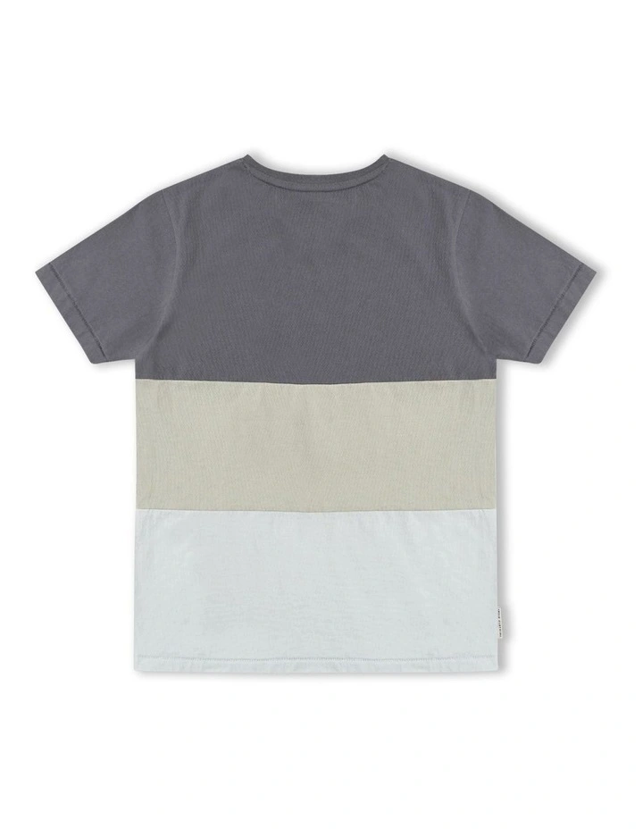 The Marcoola Block Tee (000-2 years) in Navy