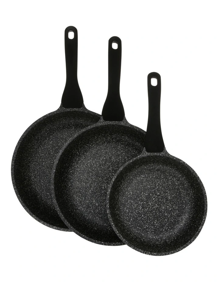Classic Non-Stick Triple Pack Frypan 20cm/24cm/28cm in Black