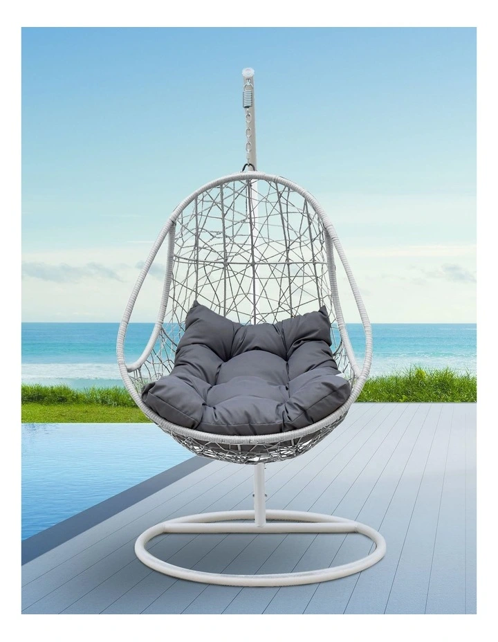 Rocking Egg Chair in Oatmeal and Grey