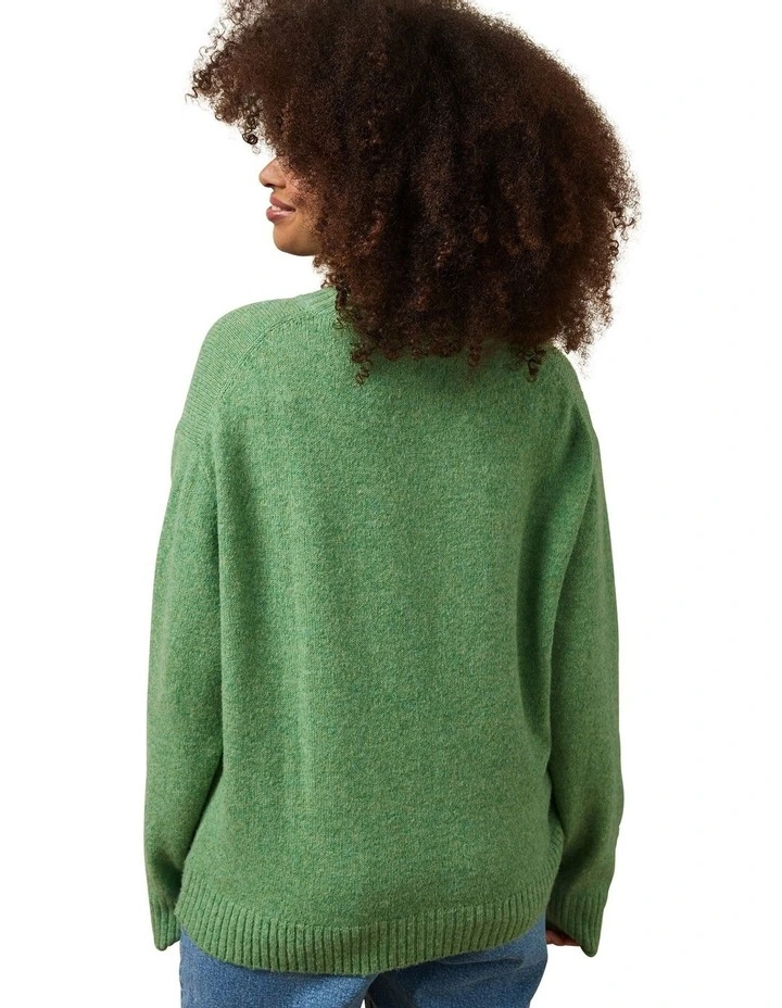 Whoa So Soft Crewneck Sweater in Green