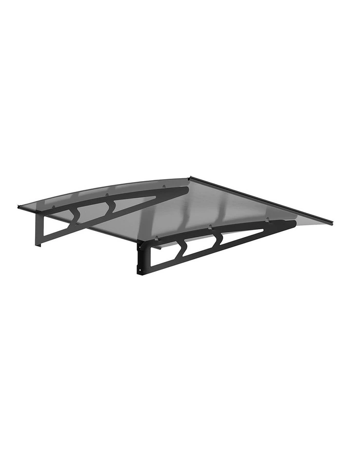 Solid Sheet Metal Frame Window Door Awning Canopy 1mx1m in Grey