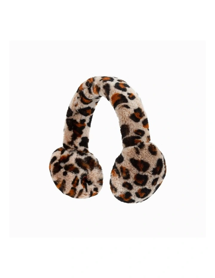 Ugg Sheepskin Earmuff Leopard in Leopard
