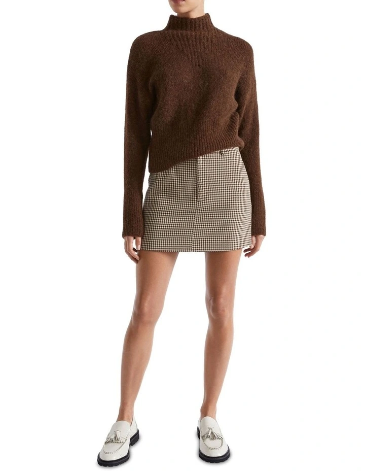 Houndstooth Mini Skirt