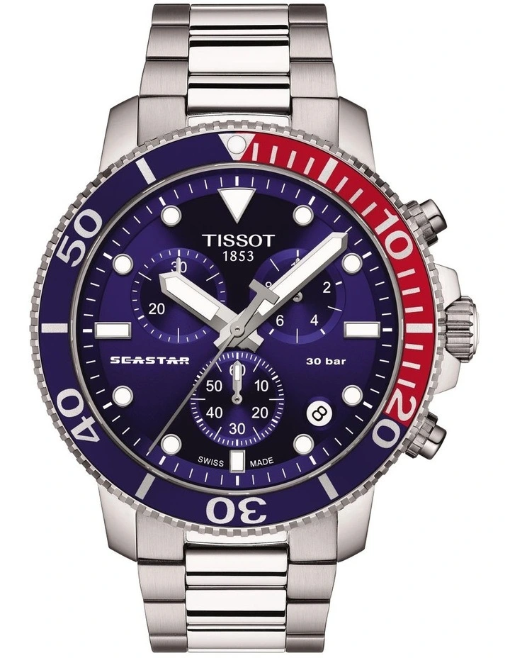 Seastar 1000 Chronograph T1204171104103 Watch in Blue