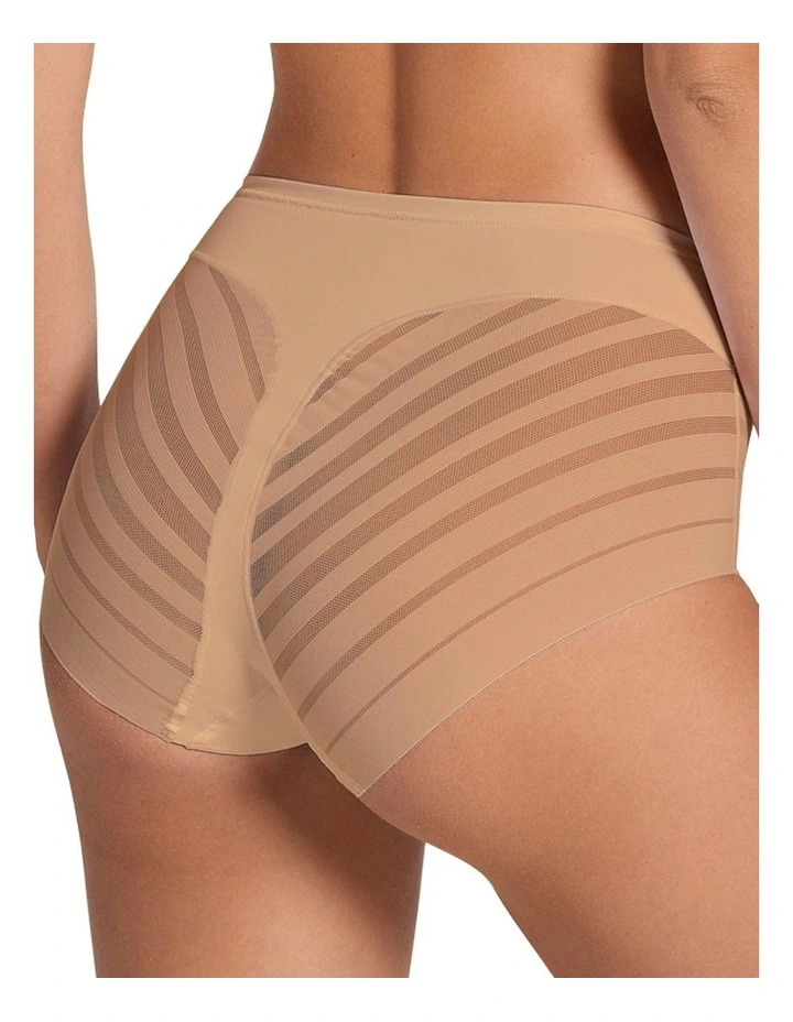 Lace Stripe Undetectable Seamless Shaping Brief in Nude