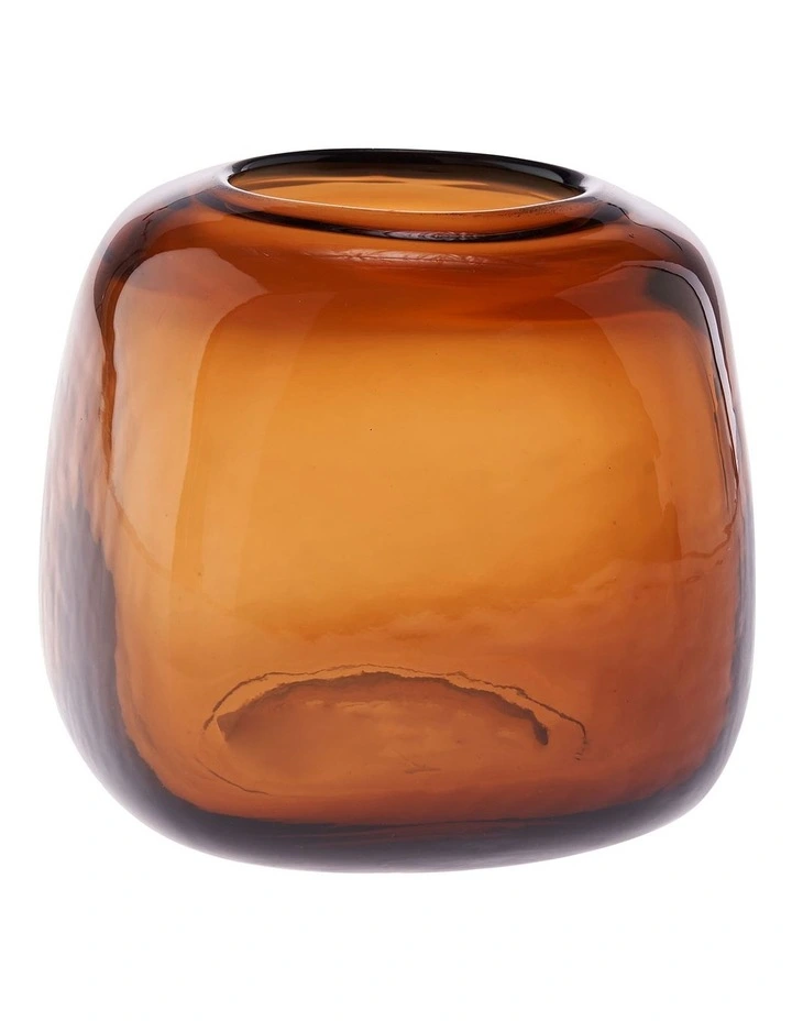 Indiana Vase 15cm In Amber