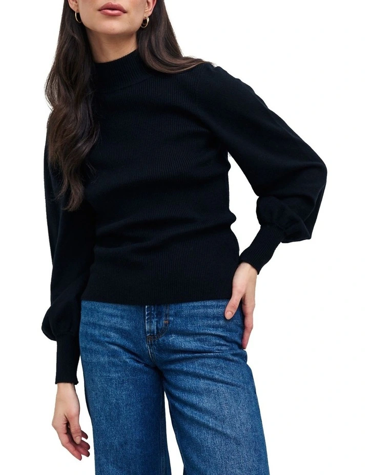 Open Back Detail Top in Black