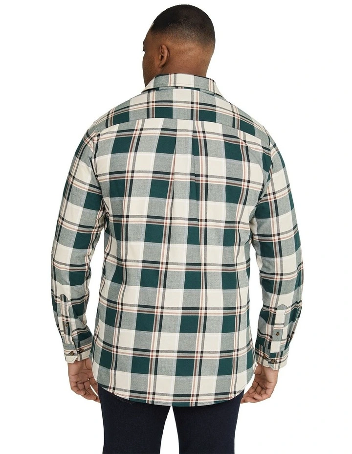 River Brushed Check Shirt in Green
