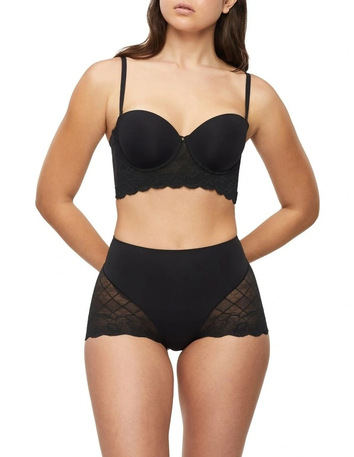 Harlequin Strapless Bustier in Black