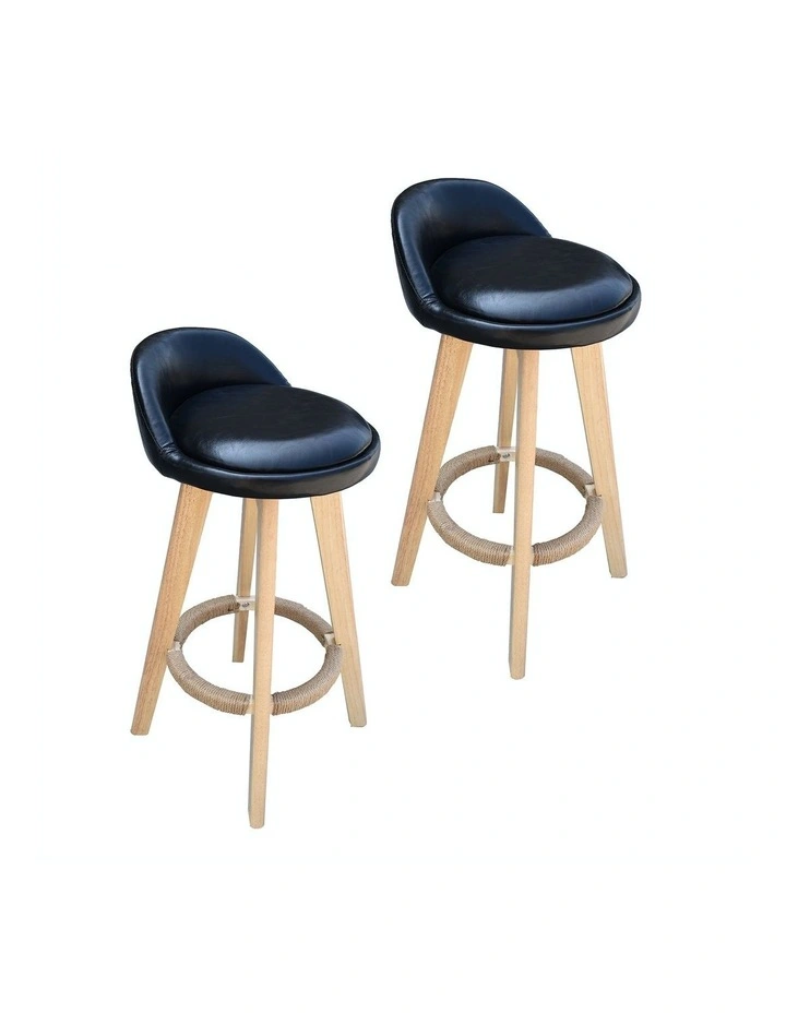 Phoenix Barstool Black Set of Two