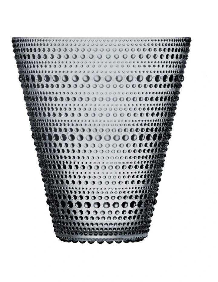 Kastehelmi 15cm Glass Vase Grey
