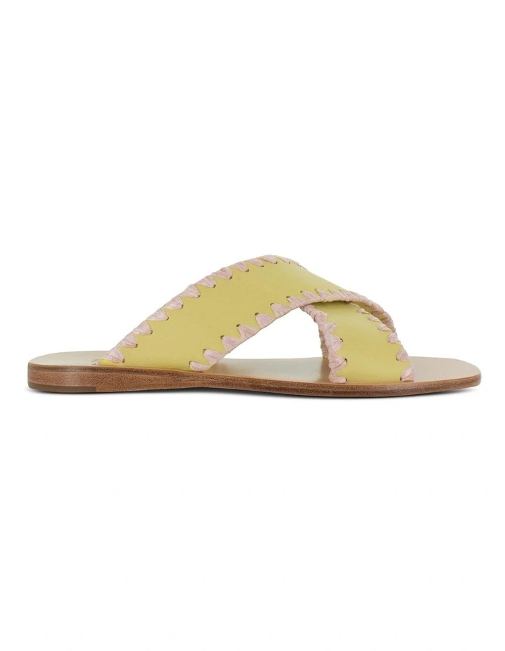 Bess Flat Sandals in Yellow