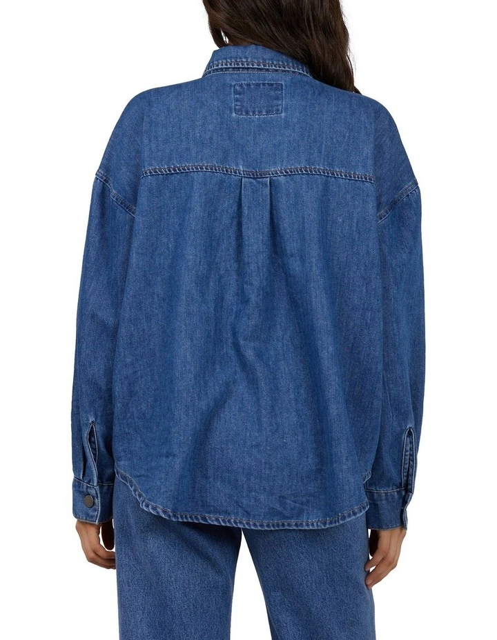 Maci Denim Shirt in Heritage Blue