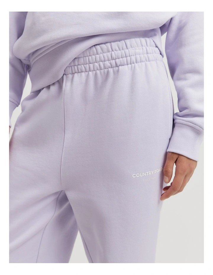 Australian Cotton Logo Sweat Pant in Lilac