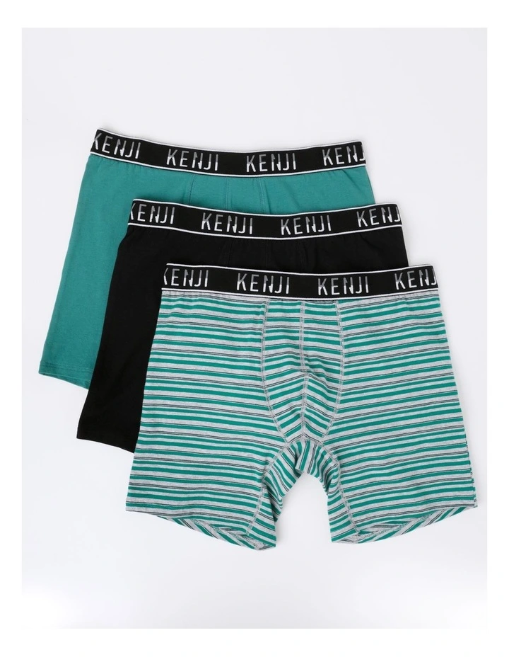3 Pack Long Leg Stripe Trunks Envy King in Assorted