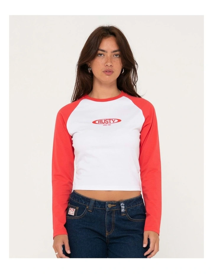 Roval Raglan Sleeve Skimmer Tee in White