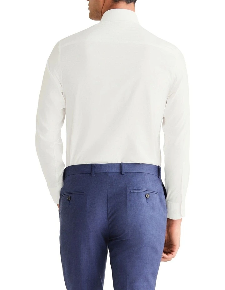 Diamond Dobby Slim Long Sleeve Shirt in Grey