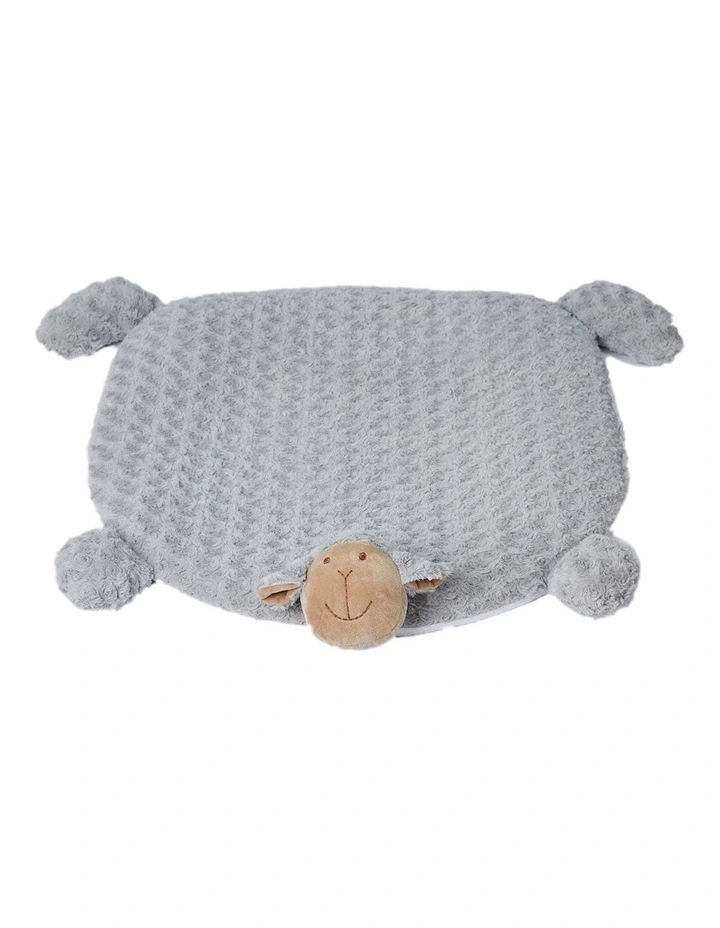 Cushion Puppy Kennel Mat Pet Calming Bed with Squeaky Toys in Grey