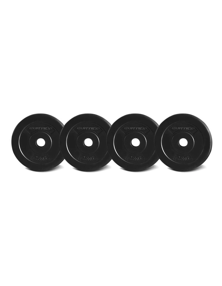 2.5kg EnduraShell 25mm Standard Plates Set of 4 in Black