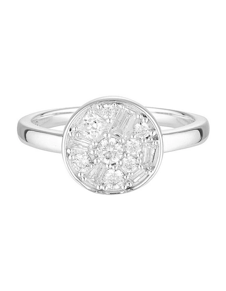 Mosaic Disc Sterling Silver Ring