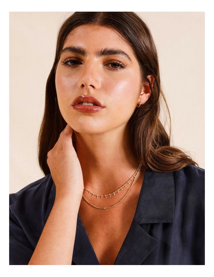 2 Layered Necklace in Gold