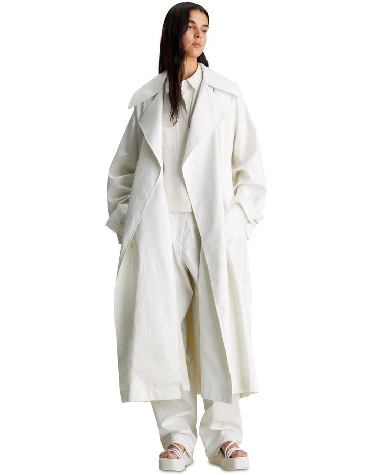 Oversized Trench Coat in Vaporous Grey