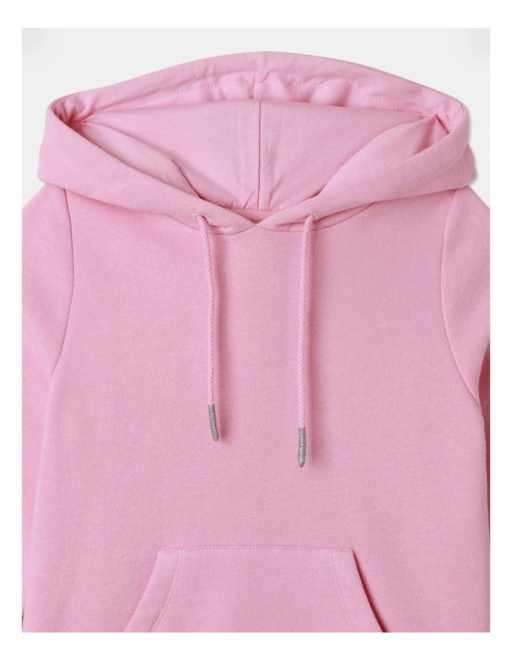 Essential Plain Hooded Sweat Top in Pink