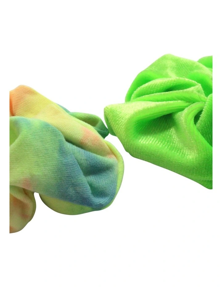 Mixed Neon Scrunchies 5 Pack in Multi