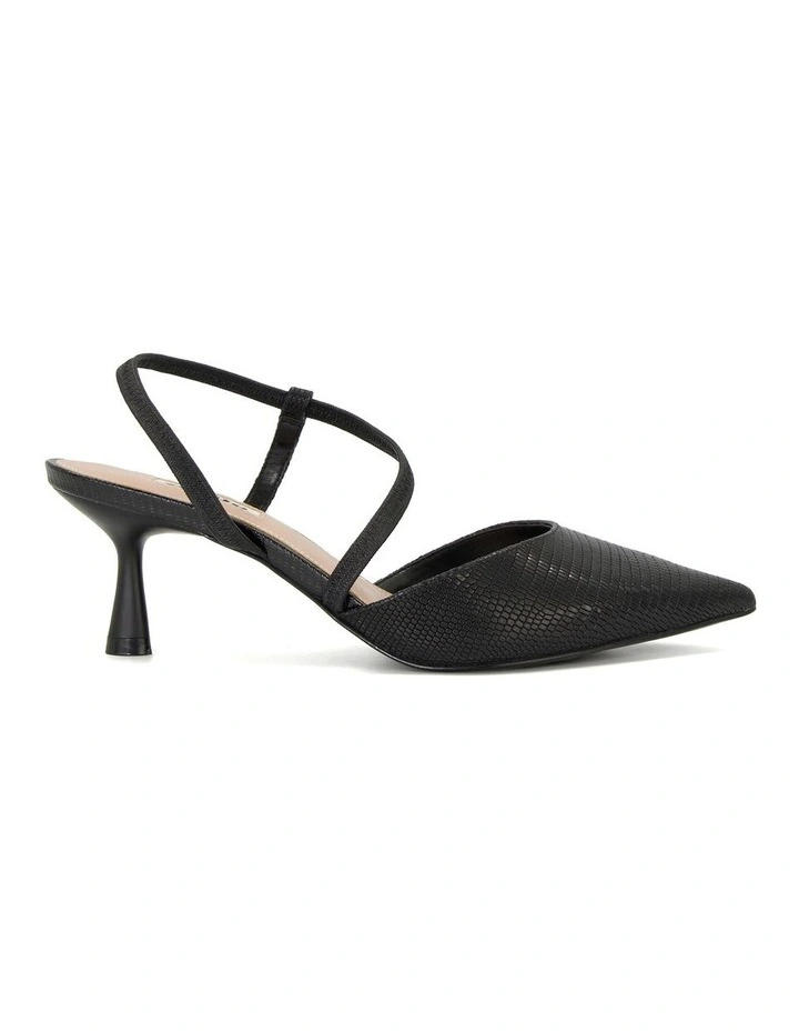 Citrus Slingback Pump Heels in Black