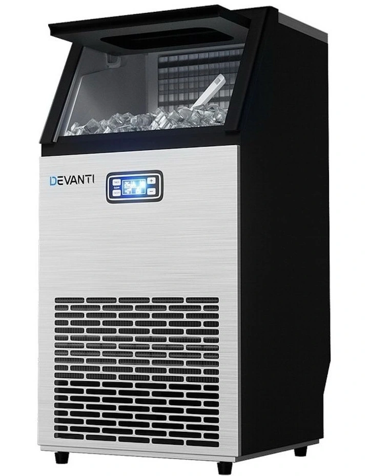 Commercial Ice Maker Cube Machine in Black/White