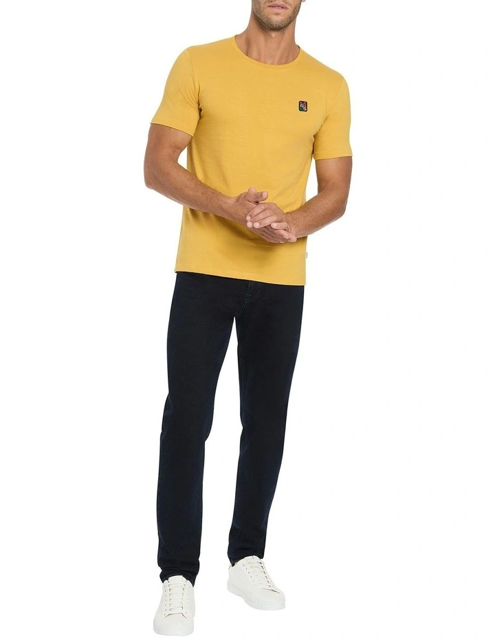 Badge Tee in Mustard