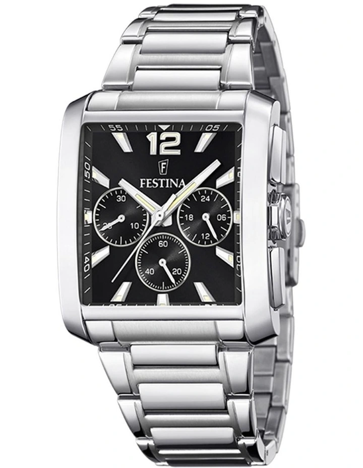 Chrono Stainless Steel Watch in Silver