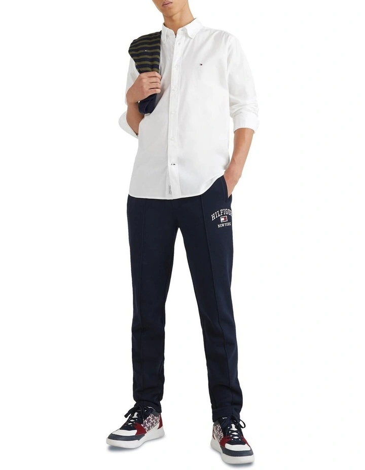 Core Flex Poplin Long Sleeve Shirt in White