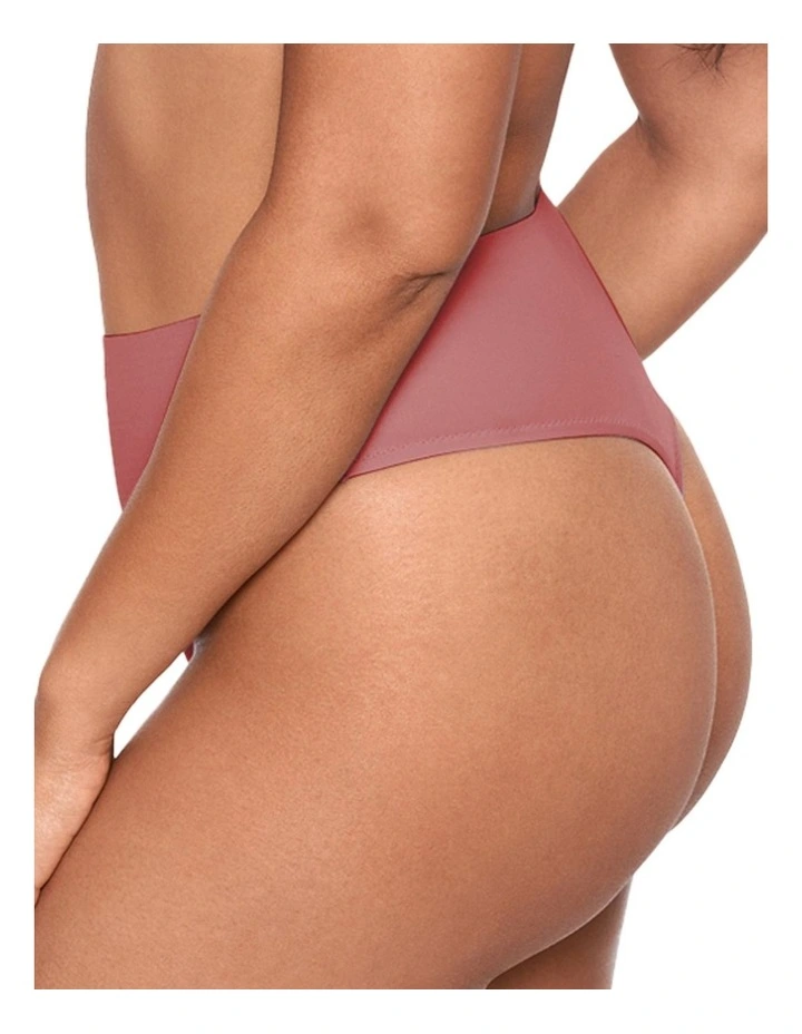 Wonderful Edge High Waist Light Shaping Thong in Mesa Rose