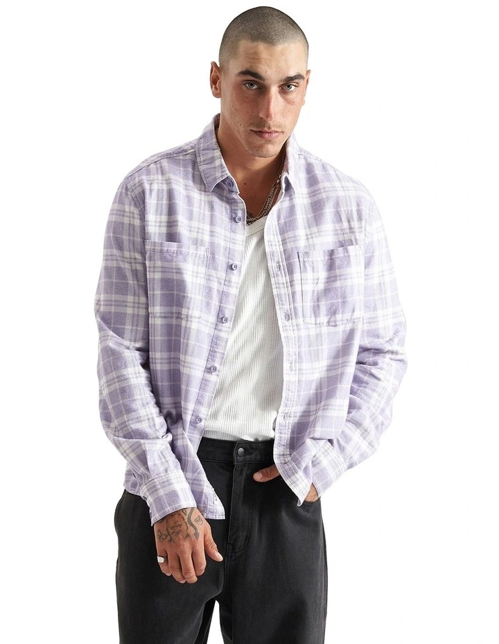 Brea Casual Shirt in Heirloom Lilac Check