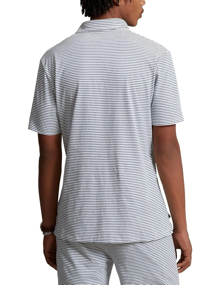 Classic Fit Striped Jersey Polo Shirt in Assorted