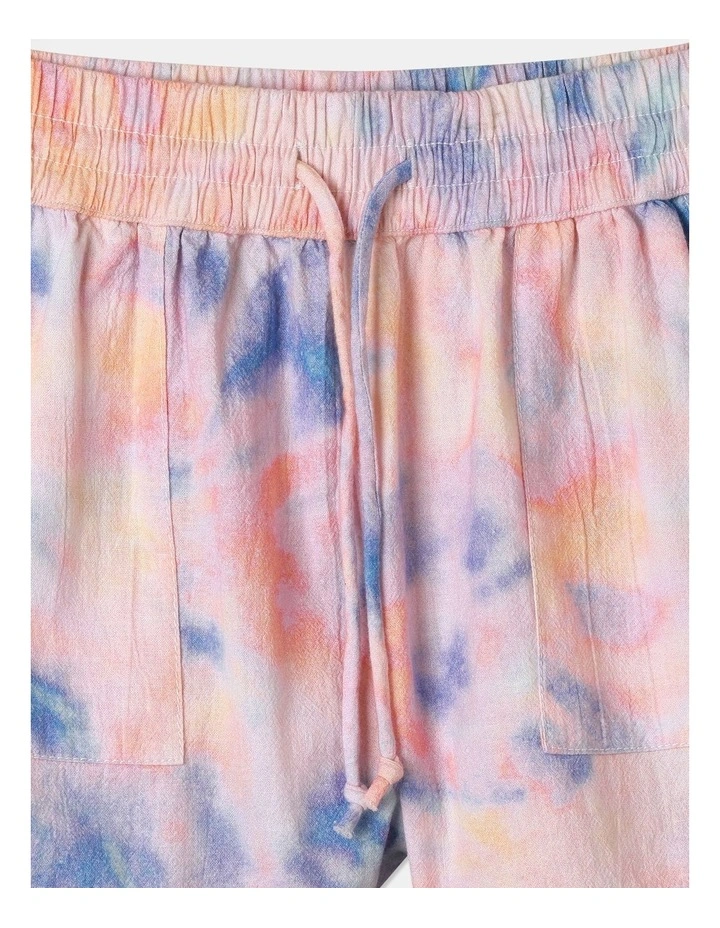Linen Blend Short in Rainbow