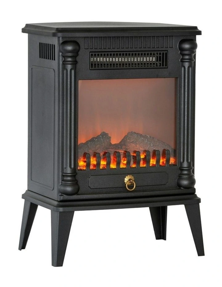 Electric Log Fireplace Heater with Overheat Protection