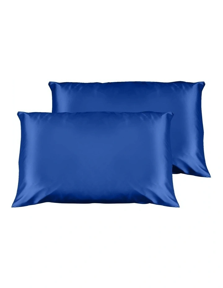 Luxury Satin Pillowcase Twin Pack with Gift Box in Navy