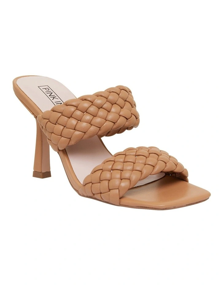 Jacinta Dark Camel Weave Glove Sandals