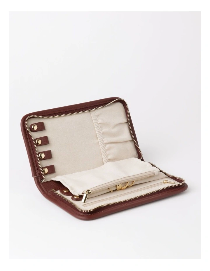Travel Wallet Jewel Box in Chocolate