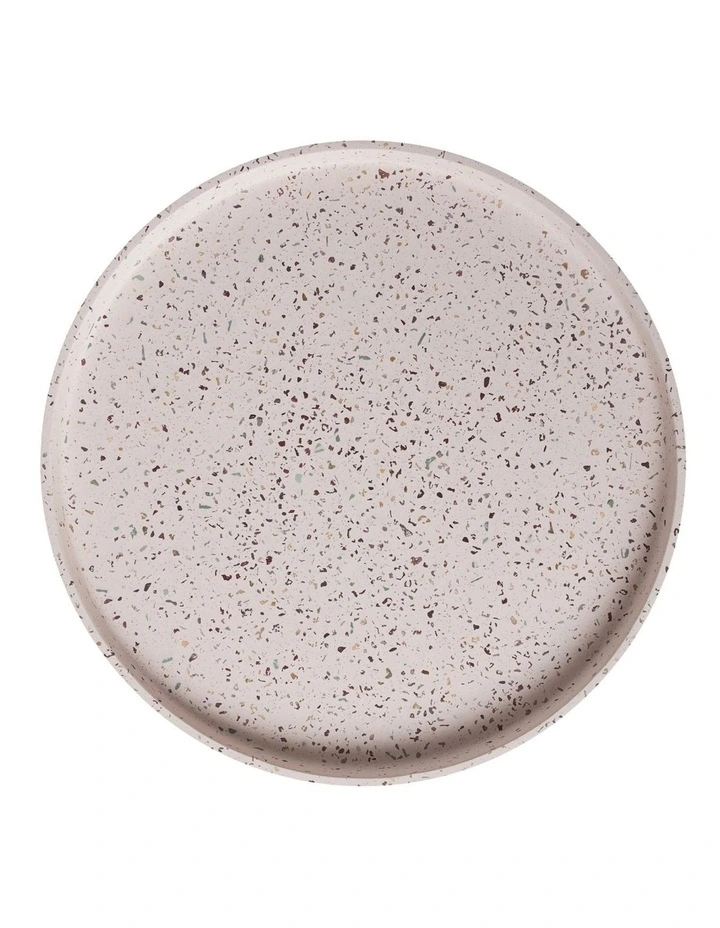 Gift Boxed Livvi Terrazzo Round Serving Tray 36cm in Blush