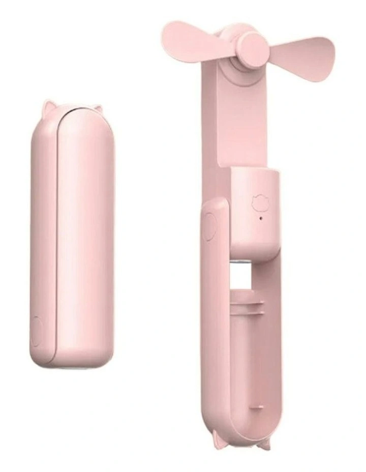 USB Rechargeable Portable Compact Handheld Fan in Pink