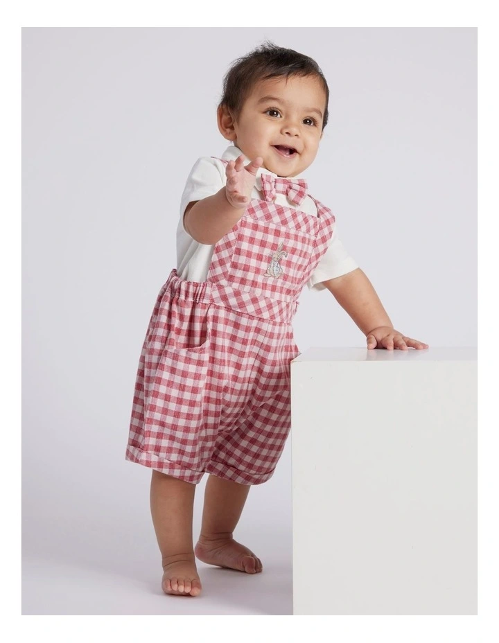 Christmas Shorts Overall in Red