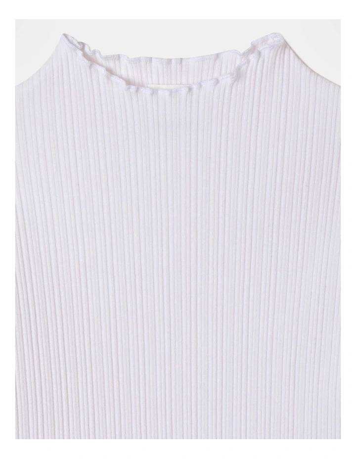 Long Sleeve Funnel Neck Top in Vanilla